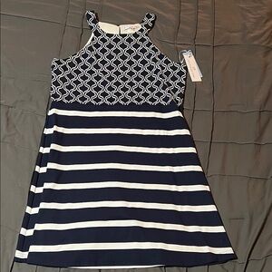 Southern Tide Navy and White Striped Dress NWT Size Large
